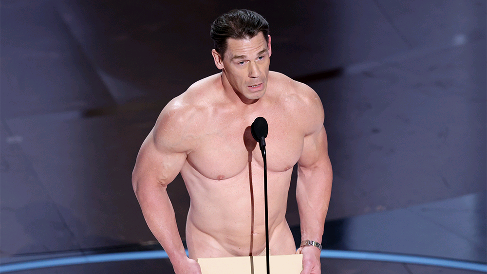 John Cena Naked on Stage Oscars 2